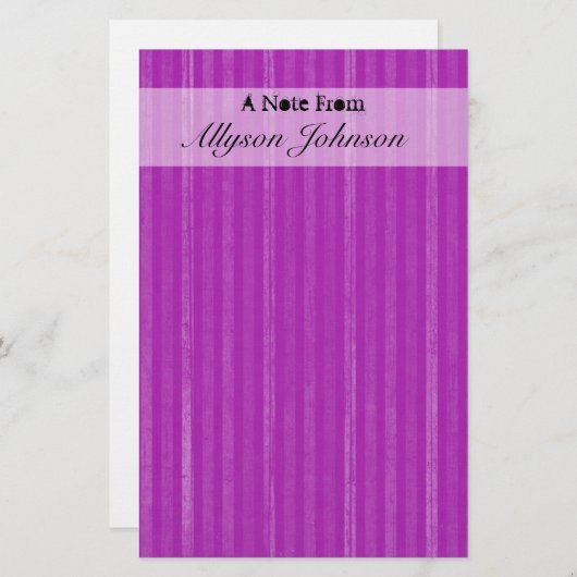 Paars  Briefpapier (Voorkant / Achterkant)