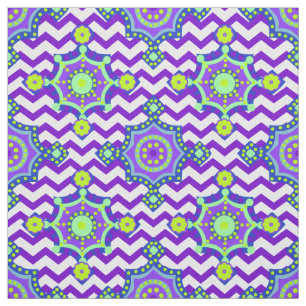 Paars Bright Boho Chevron   Carnavalkleur Stof