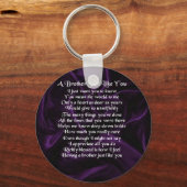 Paars Brother Poem Sleutelhanger (Voorkant)