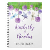 Paars bruiloft - Persoonlijk gastboek Notitieboek (Voorkant)