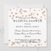 Paar's bruiloft Shower Copper Foil Glitter Lights Kaart (Voorkant)