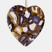 Paars bruin wit Agate-ontwerp Keramisch Ornament (Rechts)