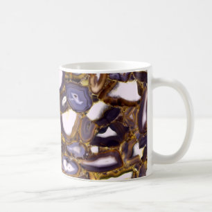 Paars bruin wit Agate-ontwerp Koffiemok
