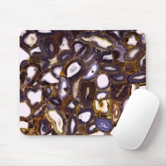 Paars bruin wit Agate-ontwerp Muismat (Met muis)