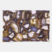 Paars bruin wit Agate-ontwerp Theedoek (Horizontaal)