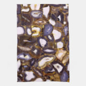 Paars bruin wit Agate-ontwerp Theedoek (Verticaal)