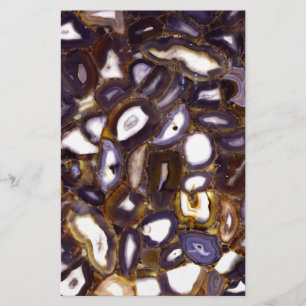 Paars bruin-wit-rotssteenpatroon briefpapier