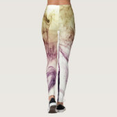 Paars bruine roky stof Abstract Leggings (Achterkant)