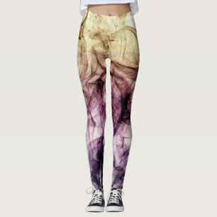 Paars bruine roky stof Abstract Leggings