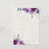 Paars budget en brutale bruiloft kaart (Voorkant / Achterkant)