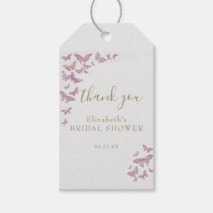 Paars Butterfly Boho Chic Vrijgezellenfeest Dank u Cadeaulabel