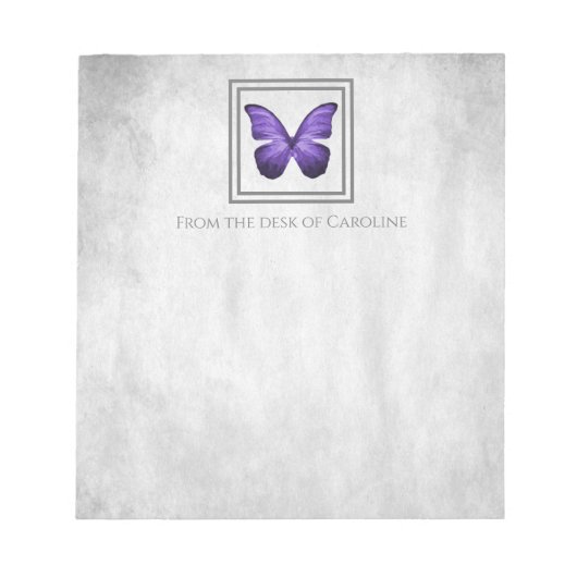 Paars Butterfly - Notitieblok op maat (Voorkant)