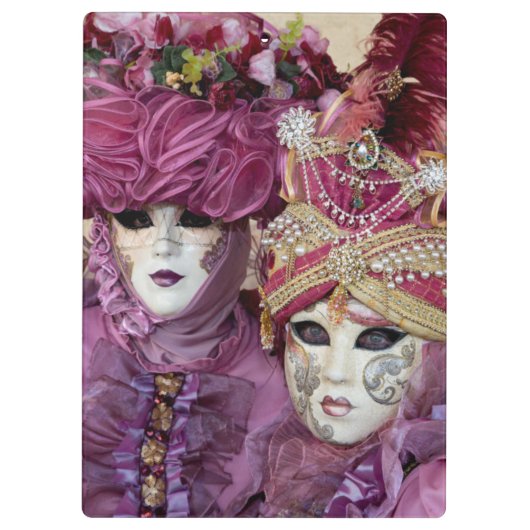 Paars carnavalskostuum, Venetië Klembord (Achterkant)