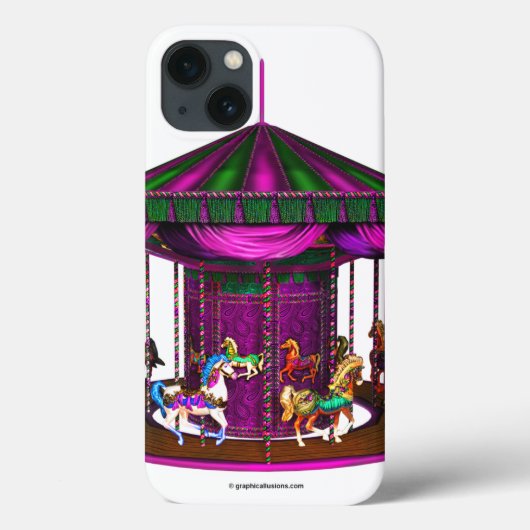 Paars Carousel Case-Mate iPhone Case (Achterkant)