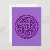 Paars Celtic Knot Design Briefkaart (Voorkant / Achterkant)