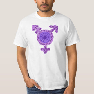 Paars Celtic Knotwork Transgender Symbol T-shirt