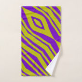 Paars Chartreuse Stripe 3 stuk Bad Handdoek (Handdoek)