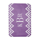 Paars Chevron - aangepast monogram Badmat (Voorkant Verticaal)
