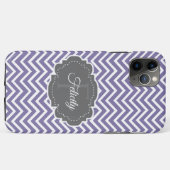 Paars Chevron Personaliseerd Case-Mate iPhone Case (Achterkant (horizontaal))