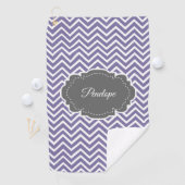 Paars Chevron Personaliseerd Golfhanddoek (Insitu)