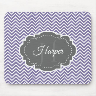 Paars Chevron Personaliseerd Muismat