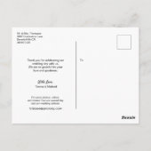 Paars, Classic Thankful Script 3 Briefkaart (Achterkant)