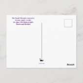 Paars Clematis Briefkaart (Achterkant)