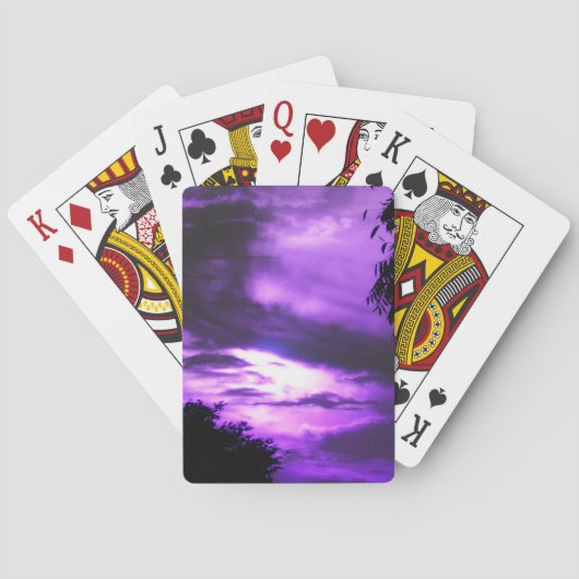 Paars Clouded Sky Pokerkaarten (Achterkant)