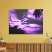 Paars-Clouded Sunrise Wrapped Canvas Print (Insitu (Woonkamer))