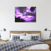 Paars-Clouded Sunrise Wrapped Canvas Print (Insitu (Slaapkamer))