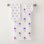 Paars Confetti Ice Cream Cone Patroon Bad Handdoek (Insitu)
