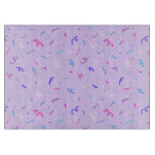 Paars Confetti Patroon Snijplank (Voorkant)