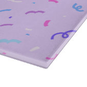 Paars Confetti Patroon Snijplank (Hoek)