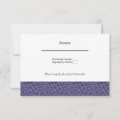 Paars Cougar Pattern RSVP Kaartje (Achterkant)