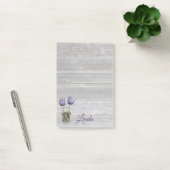 Paars Crocus Weathered Wood Gepersonaliseerd Post-it® Notes (Kantoor)