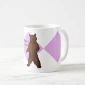 Paars Cute Woodland Animal Mama Beer Koffiemok (Voorkant rechts)