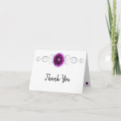 Paars Dahlia Dank je wel Kaart (Voorkant)