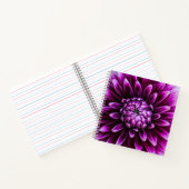 Paars Dahlia Heart Notitieboek (Binnen)