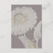 Paars Daisy Antiek Wedding Schedule Informatiekaartje (Achterkant)