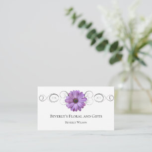 Paars Daisy Floral Shop Visitekaartje