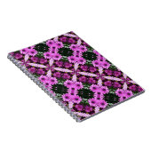Paars Daisy Flowers Abstract Art Notitieboek (Rechterzijde)