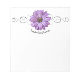 Paars Daisy Personalized Notitieblok