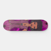Paars Daisy Retro Girl Skateboard (Horizontaal)