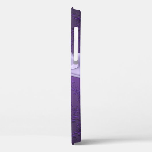 Paars Damask Case-Mate iPhone Case (Achterkant / Links)