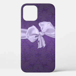  Paars Damask iPhone 12 Pro Hoesje