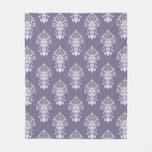 Paars Damask Fleece Blanket Deken