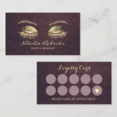 Paars Damask Gold Eyelash Salon Loyalty (Voorkant / Achterkant)