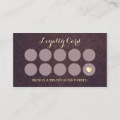  Paars Damask Gold Eyelash Salon Loyalty (Achterkant)