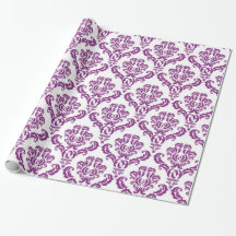 Paars Damask Pattern