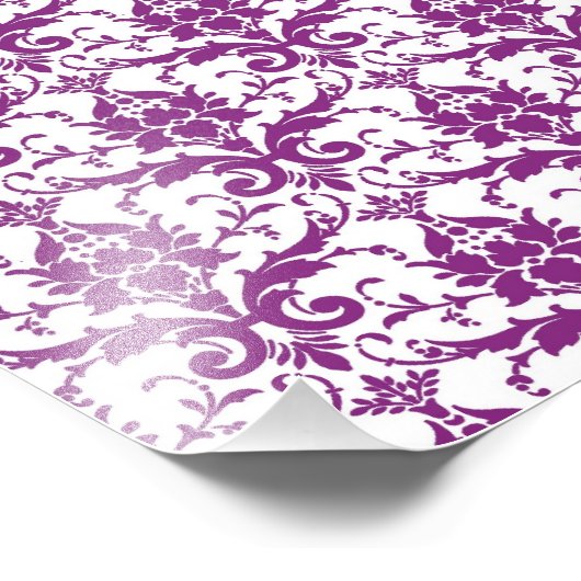 Paars Damask Pattern Foto Afdruk (Hoek)
